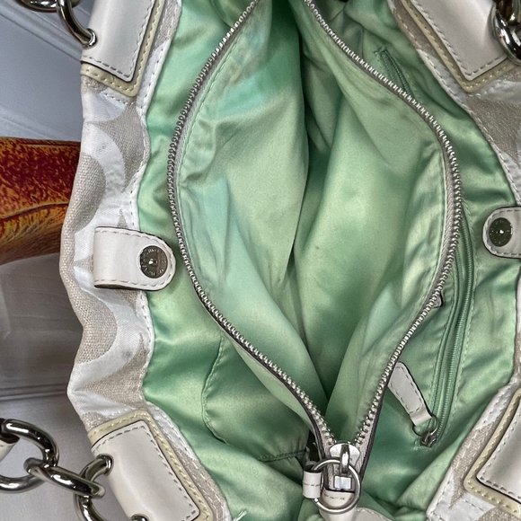 Cream Colored Coach Purse - Picture 13 of 14